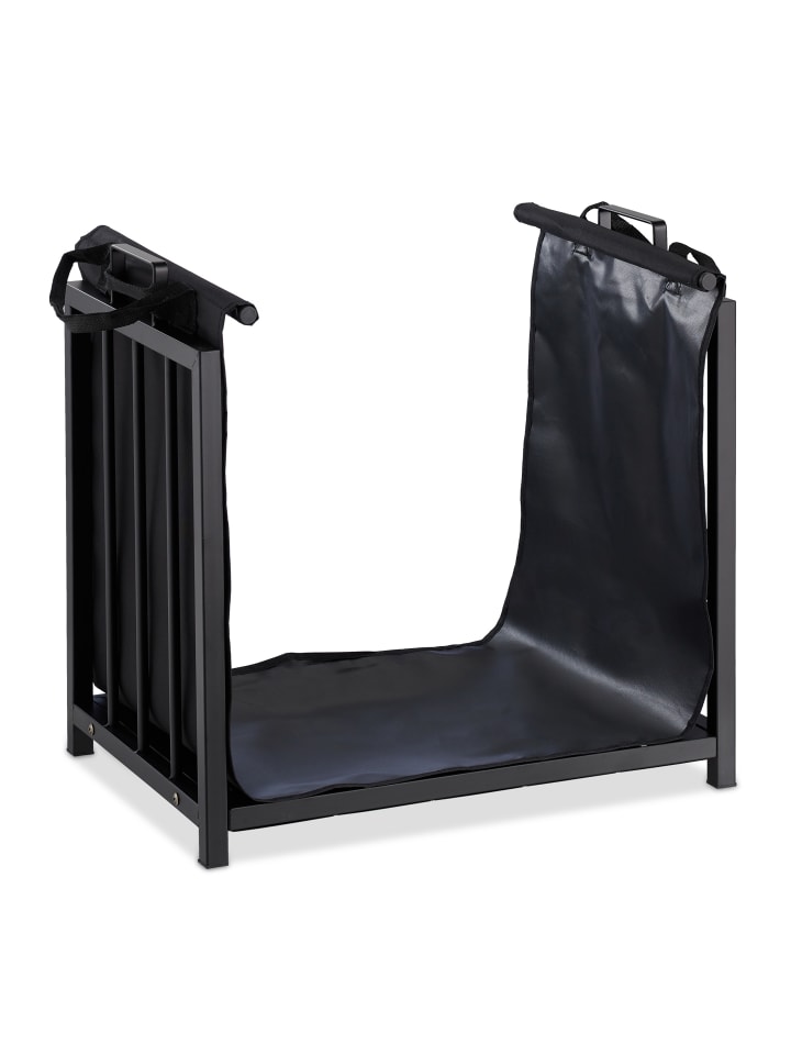 relaxdays Kaminholzständer in Schwarz günstig kaufen onesize