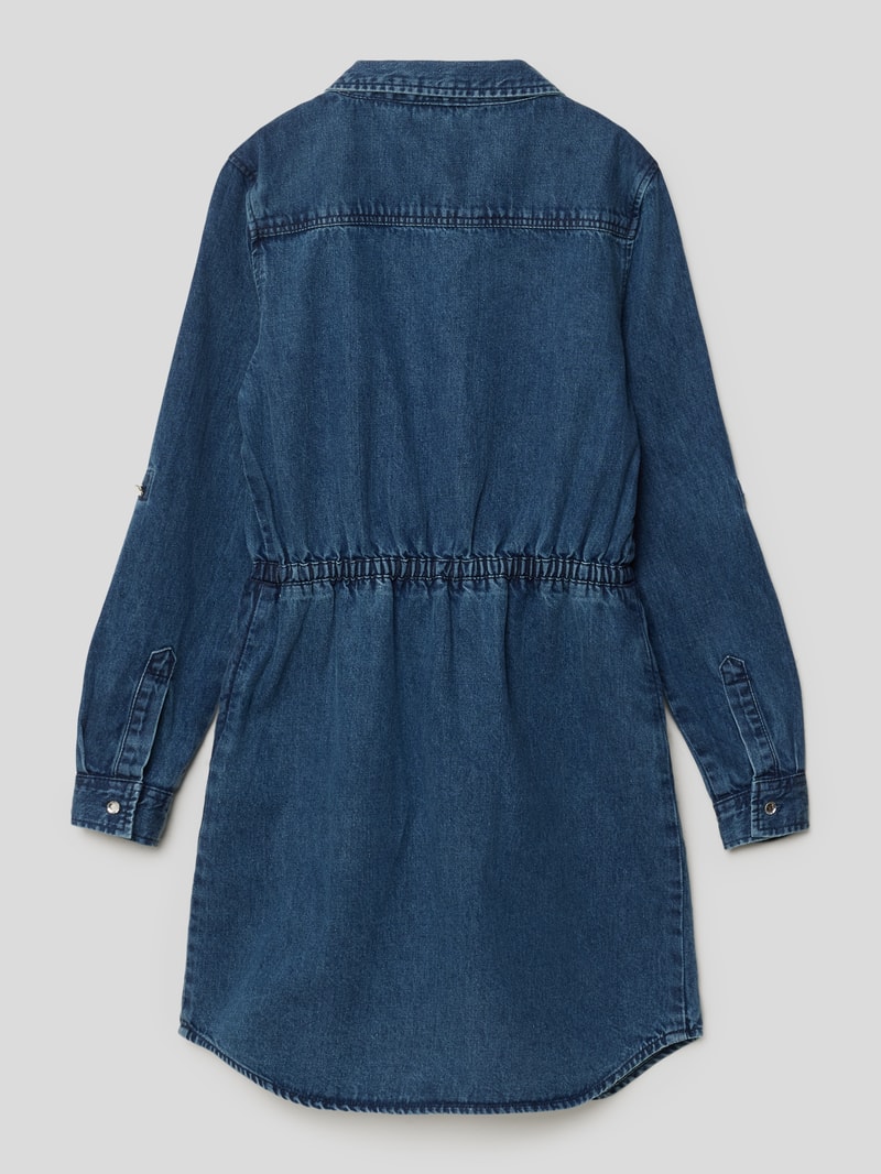 Jeanskleid mit Ziersteinbesatz in blau