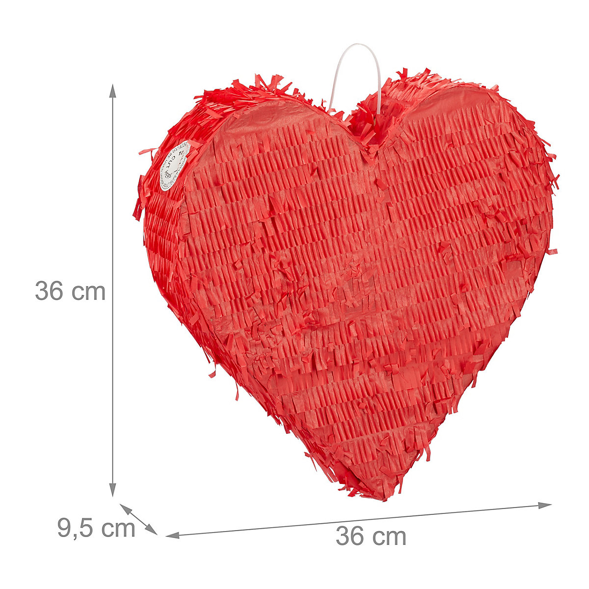 Rote Pinata in Herz-Form