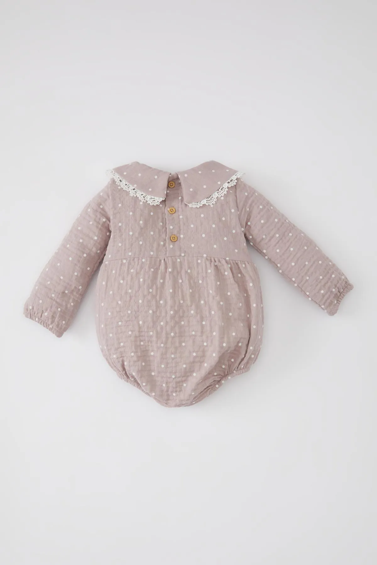DeFacto  Baby Mädchen Neugeborene Polka Dot Musselin Overall Strumpfhosen 2er Set B0745a524sp