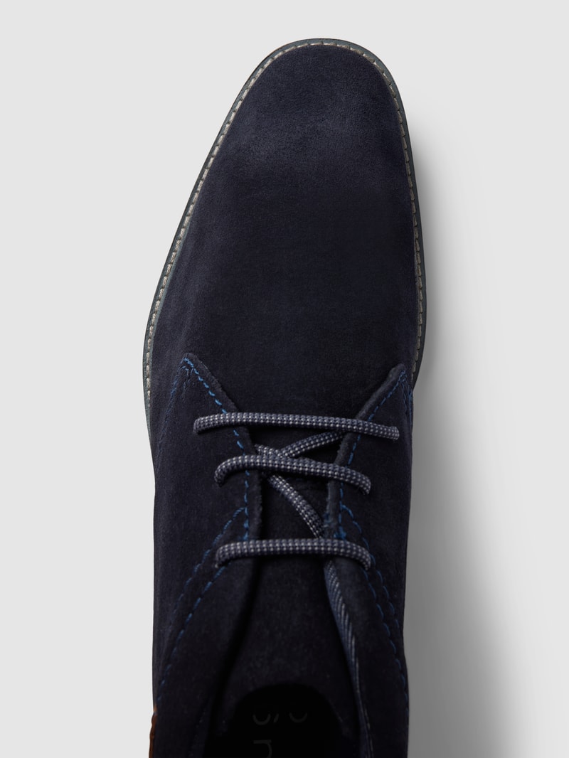 Derby-Schuhe mit Schnürverschluss Modell 'Merlo' in marineblau