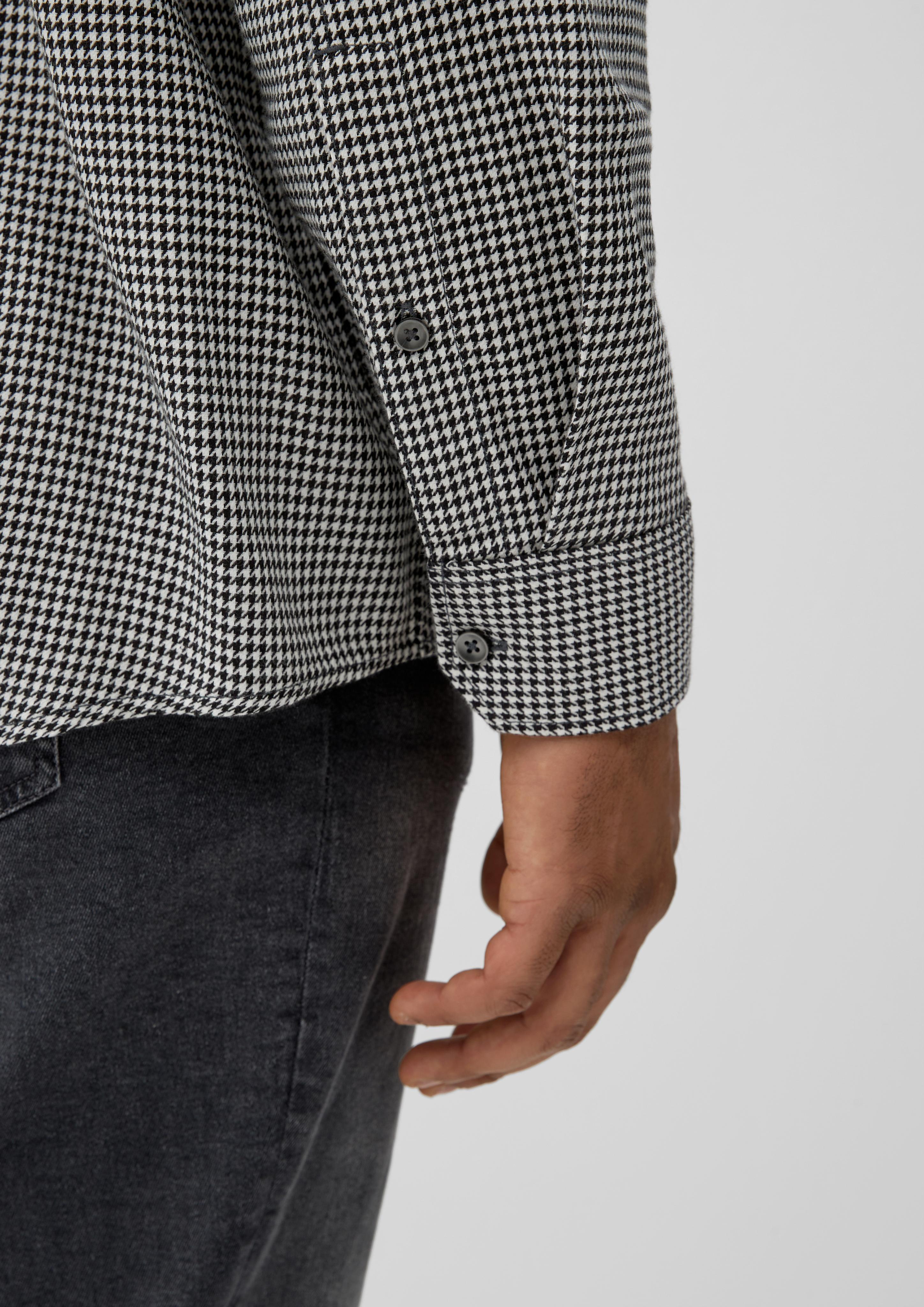 Big Size: Twillhemd mit Hahnentritt-Muster  2128148-01K2