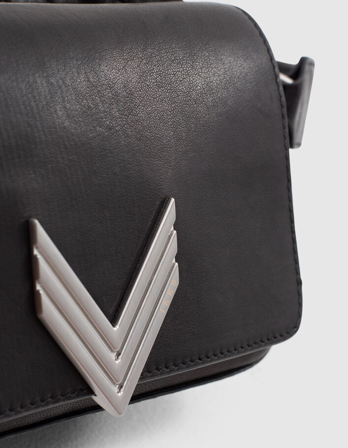 Le sac 111 Romy en cuir d'agneau Chrome Free noir femme