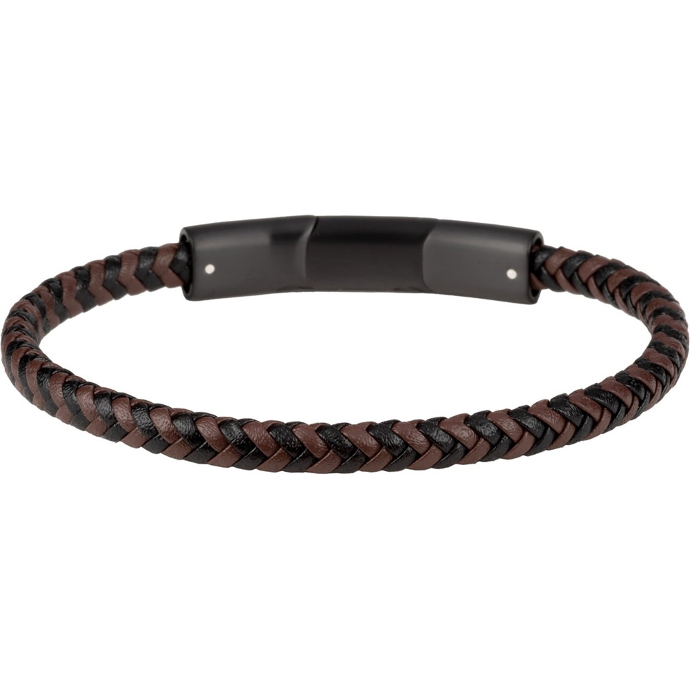Jacques Lemans Bracelet Cuir, Acier inoxydable Bracelet