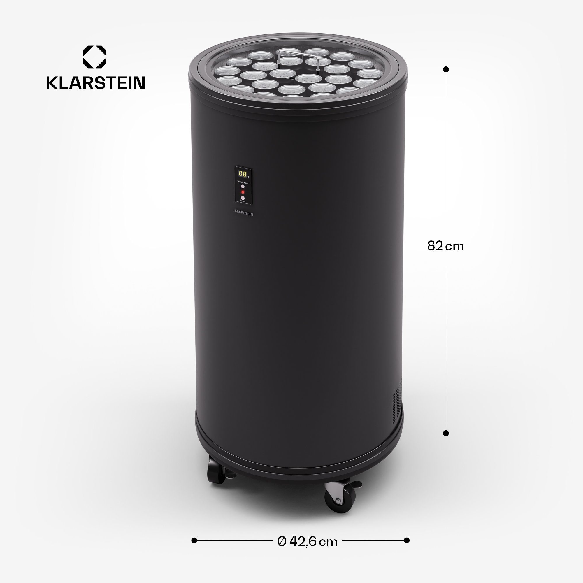Klarstein Getränkekühlschrank ICE4-MR.-Barbot-50-b 10045459, 82 cm hoch, 43 cm breit, Bier Hausbar Getränkekühlschrank Flaschenkühlschrank