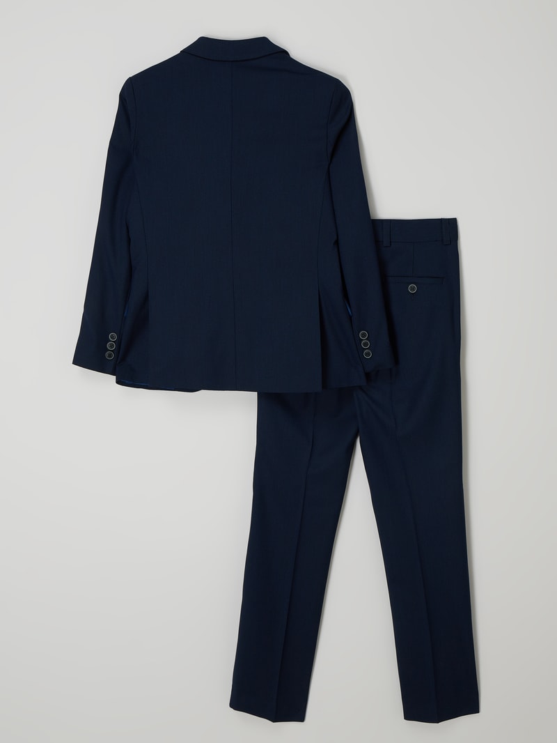 Regular Fit Anzug mit Stretch-Anteil in blau