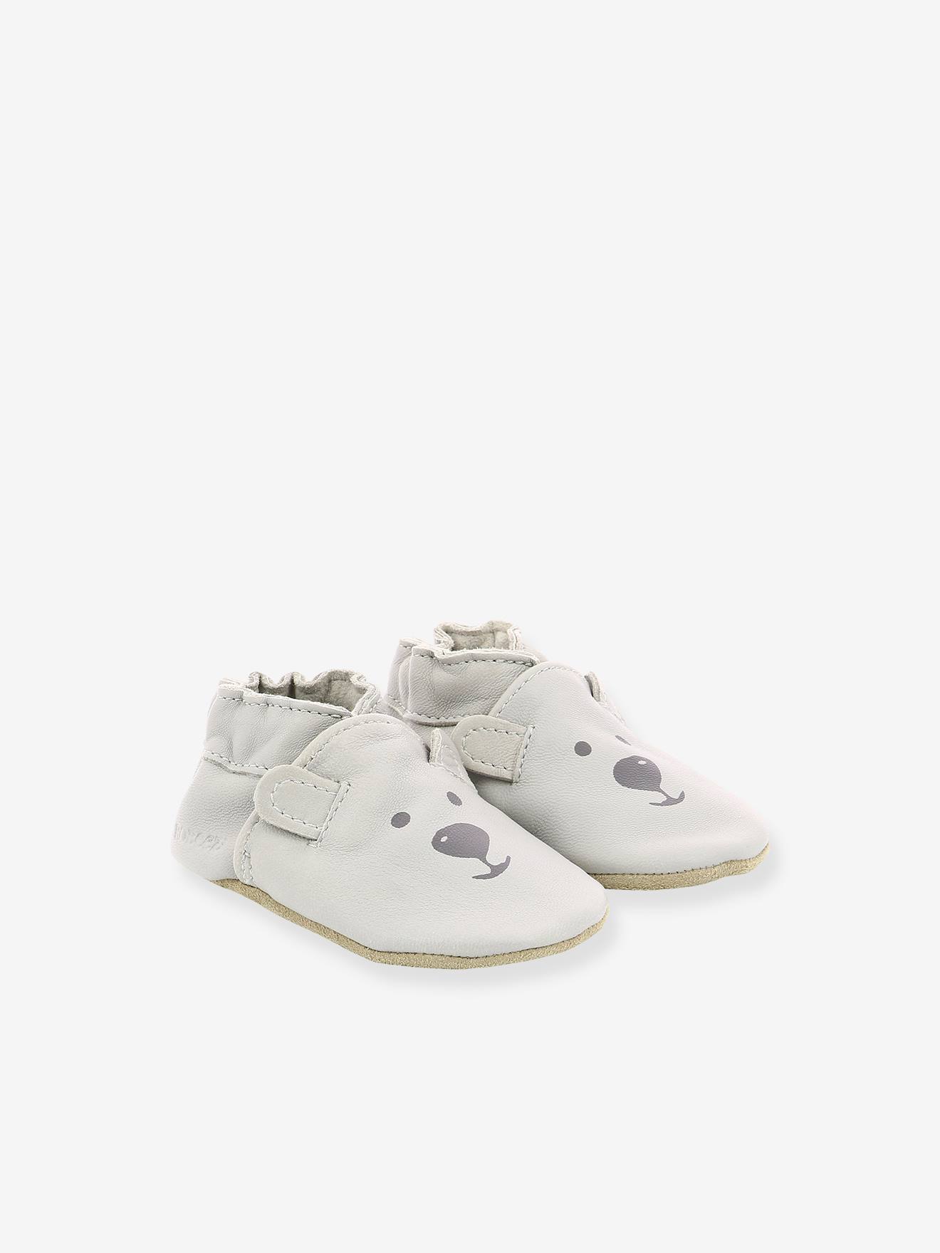 Chaussons Soft Soles Sweety Bear ROBEEZ© gris clair