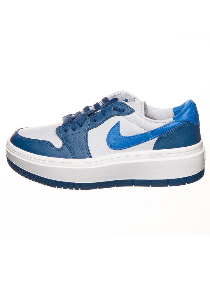 Air Jordan Leder-Sneaker ''1 Elevate Low'' in Weiß/ Blau günstig kaufen