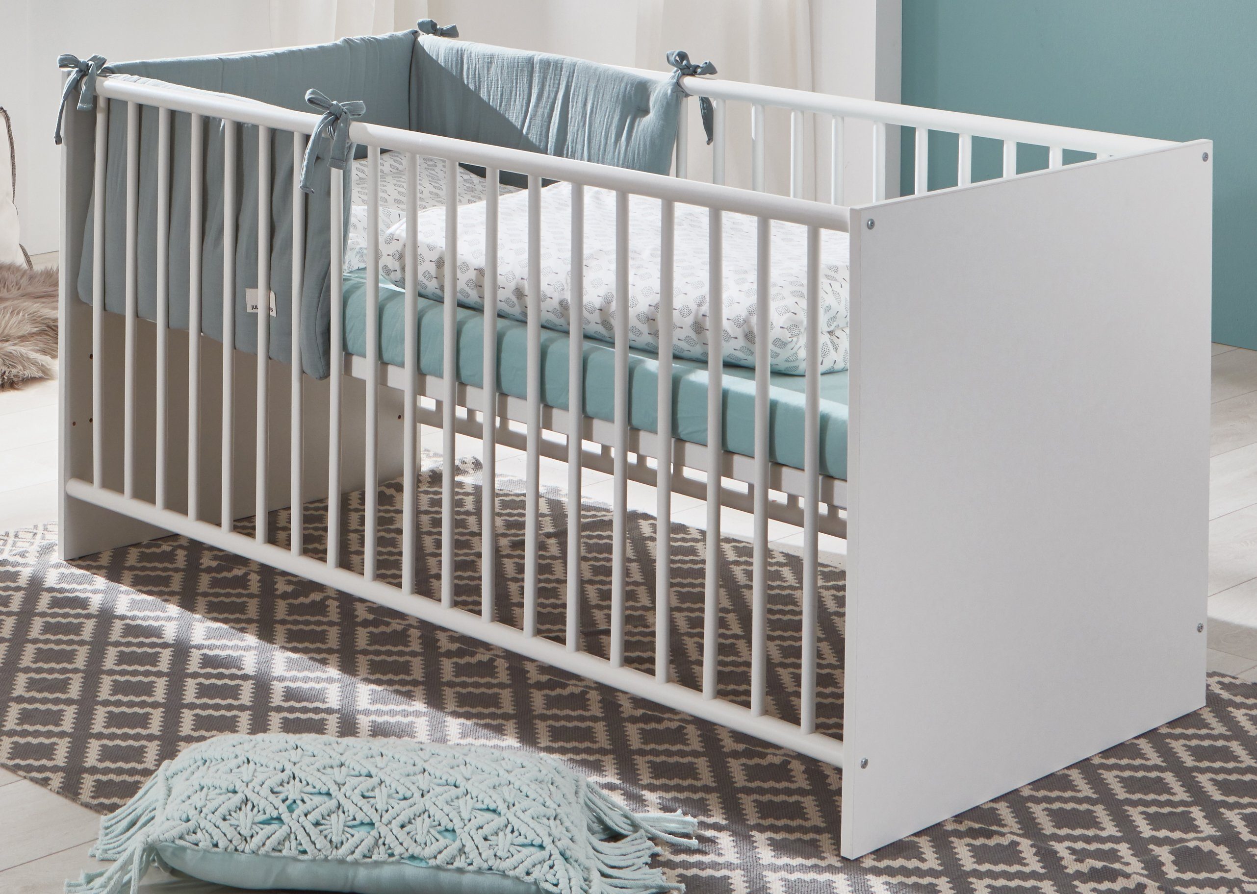 arthur berndt Babyzimmer-Komplettset Lotti, (Set, 3-St., Kinderbett, Schrank, Wickelkommode), Made in Germany; mit Kinderbett, Schrank und Wickelkommode