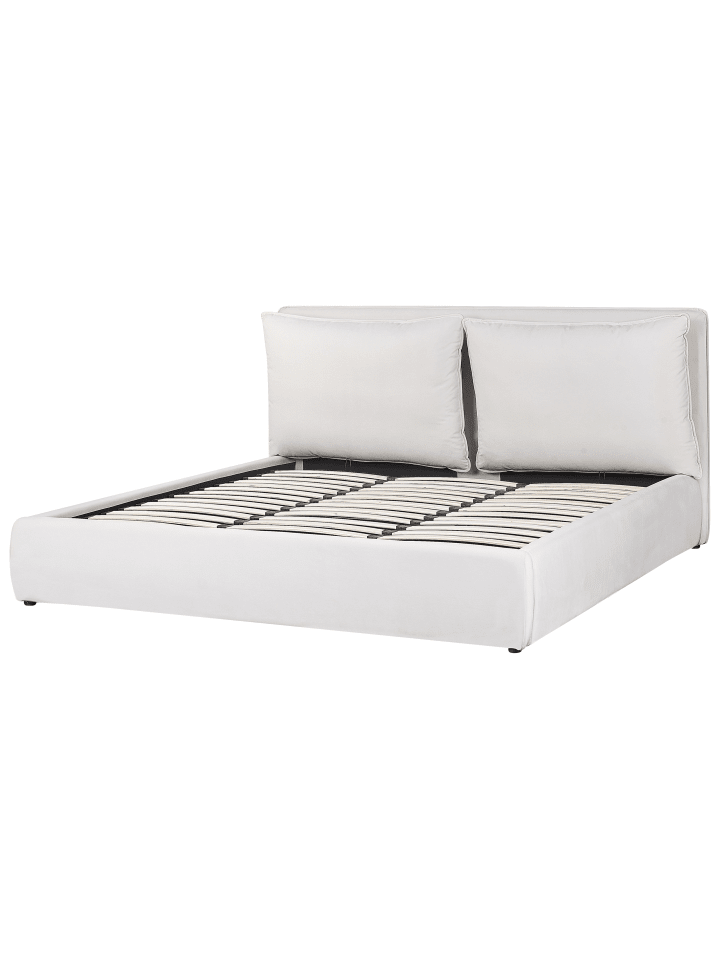 Beliani Doppelbett BAJONNA in Weiß - (W) 204 x (H) 102 x (L) 235 cm günstig kaufen onesize