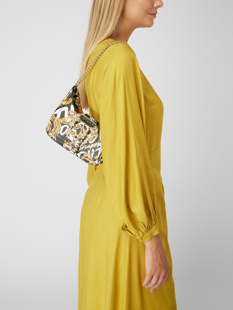Pochette mit Logo-Muster in gold