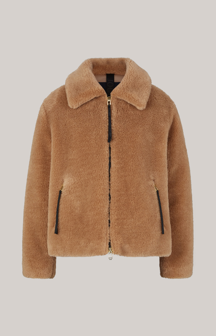 Teddyfell-Jacke in Camel