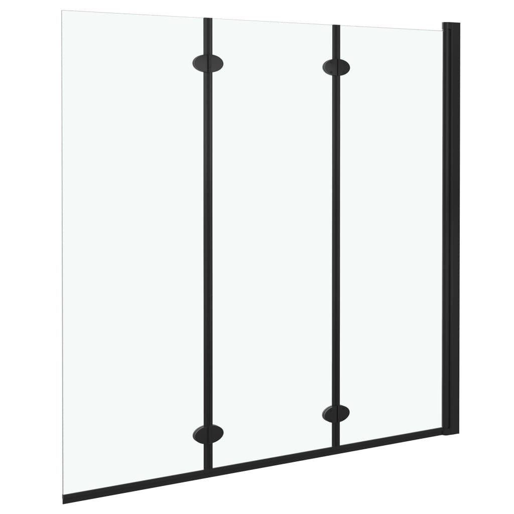 DOTMALL Badewannenfaltwand Duschkabine, ESG, (3 tlg), Spritzschutzwand für Badewanne, Glaswand