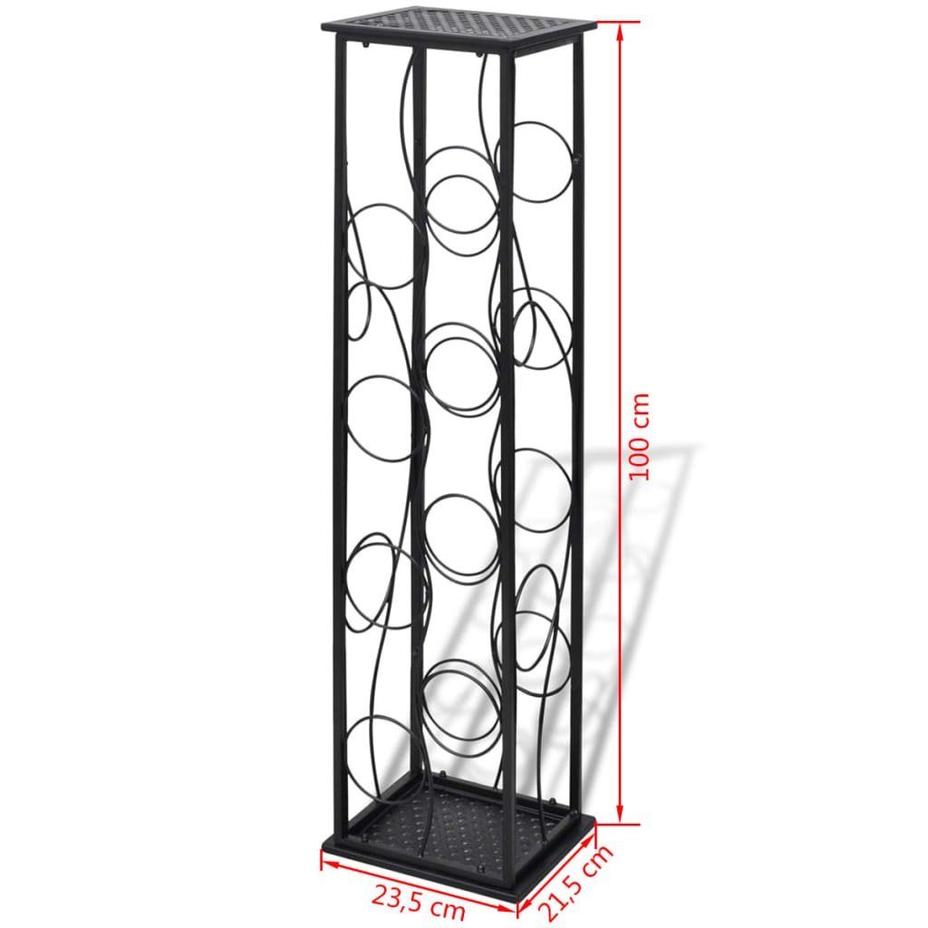vidaXL Weinregal Flaschenregal für 8 Flaschen Metall, 1-tlg.