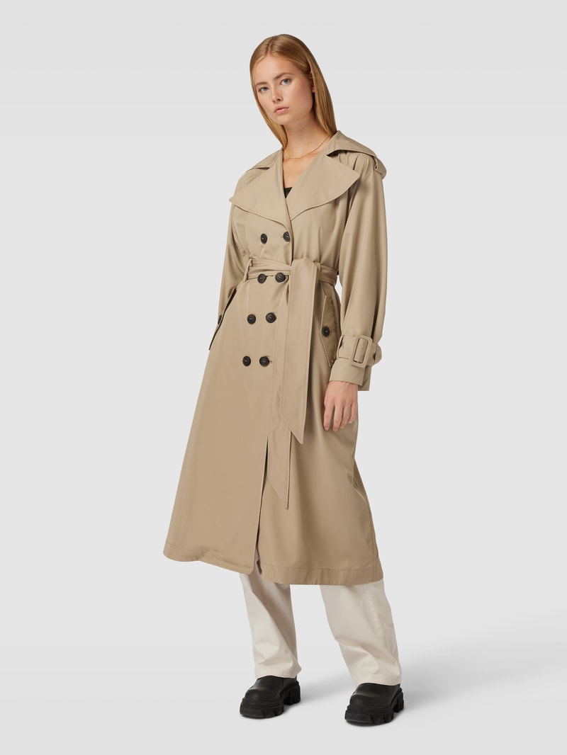 Trenchcoat mit Ärmelriegeln in beige