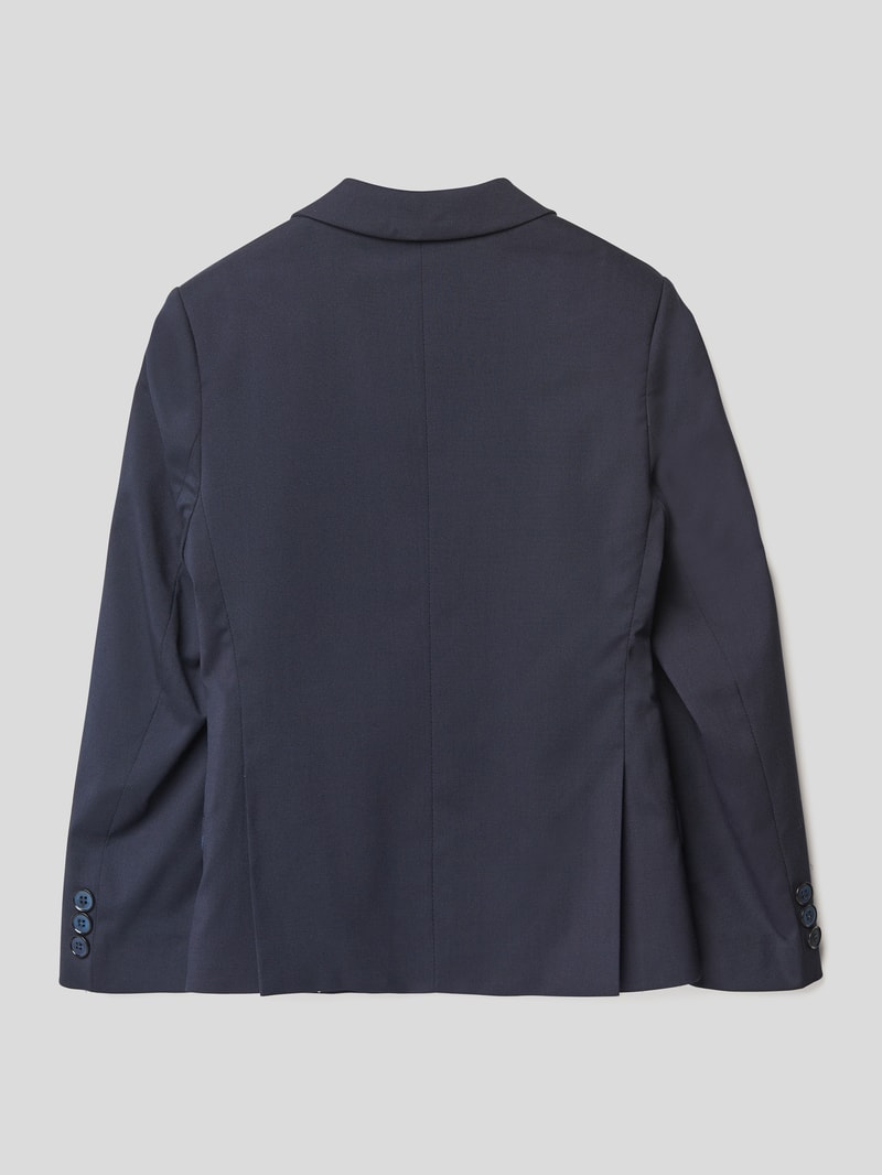 Slim Fit 2-Knopf-Sakko mit paspelierten Pattentaschen in marineblau