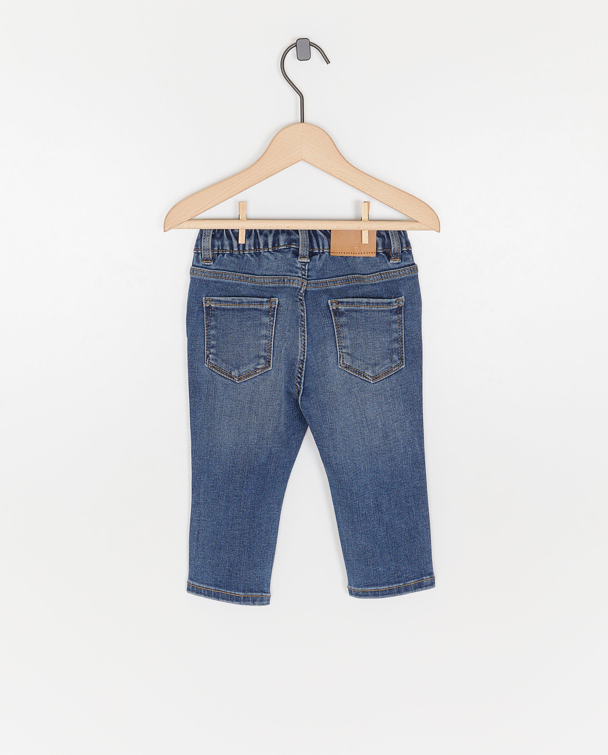 Blugi albastru închis, croială slim fit, albastru închis