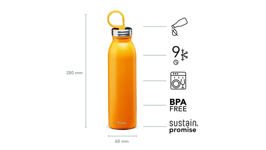 aladdin Chilled Thermavac Wasserflasche 0,55l Sonnen-Gelb