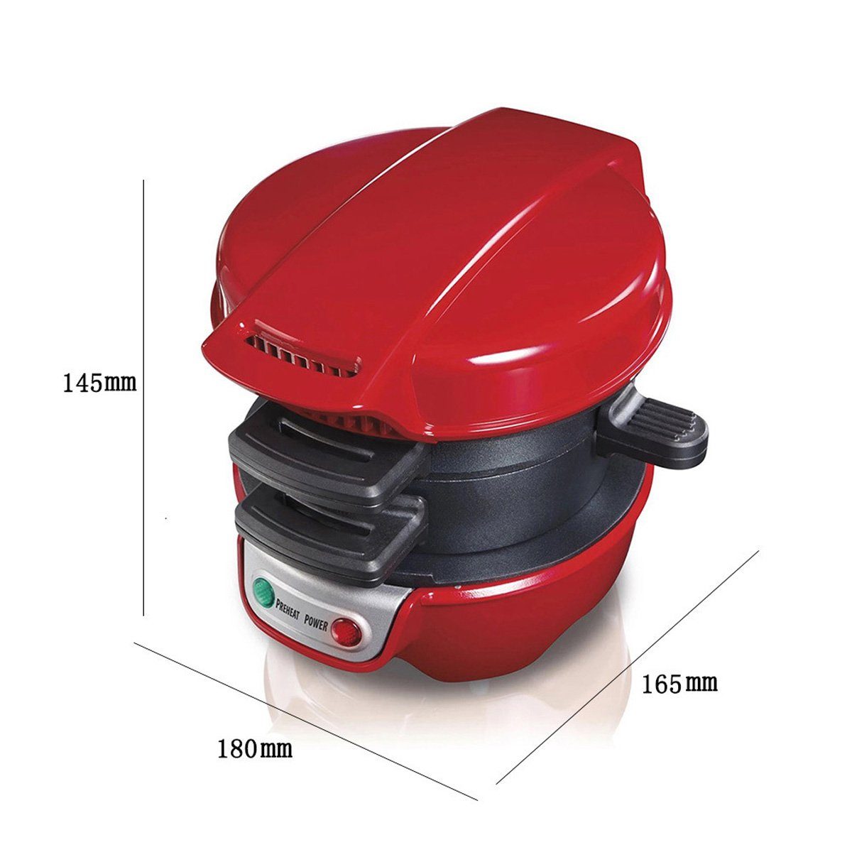 Yoyaxi 3-in-1-Sandwichmaker Hamburgermaschine - Sandwichmaschine, 3-in-1 Frühstücksmaschine, Omelette-Toaster