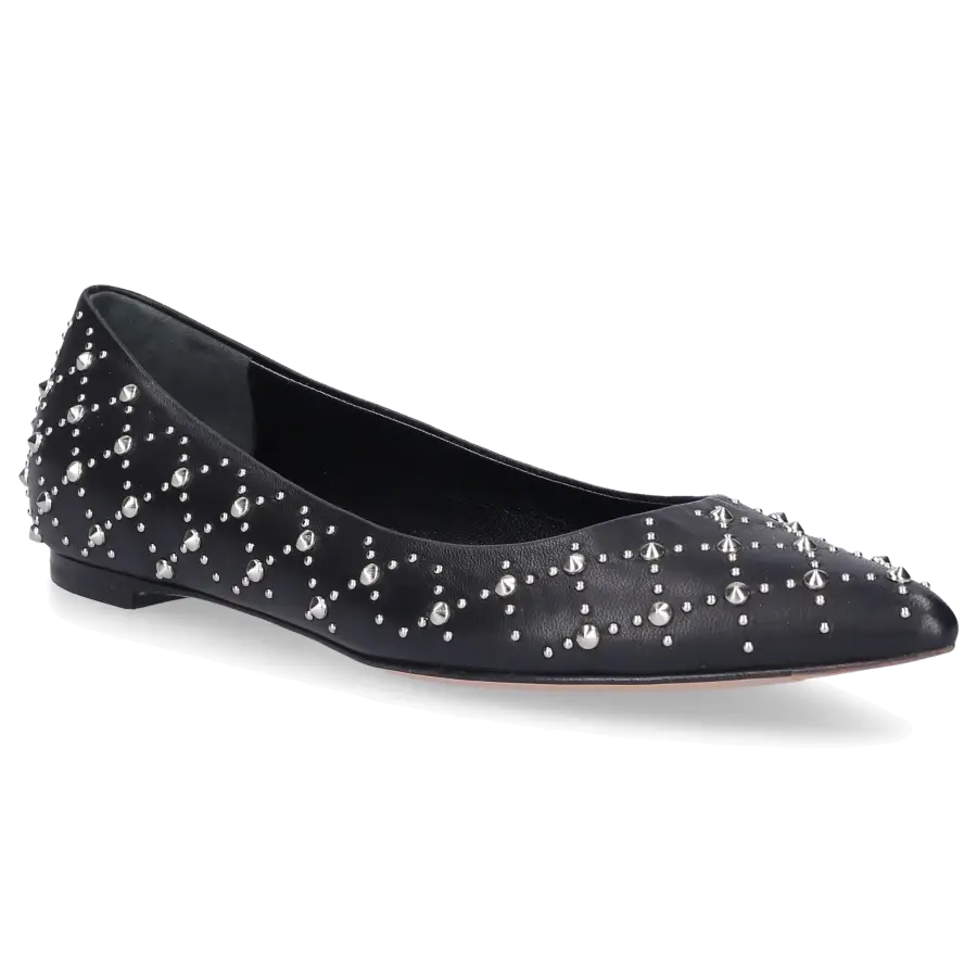 Gianvito Rossi - Ballerinas GN2012 Nappaleder Nieten schwarz - schwarz
