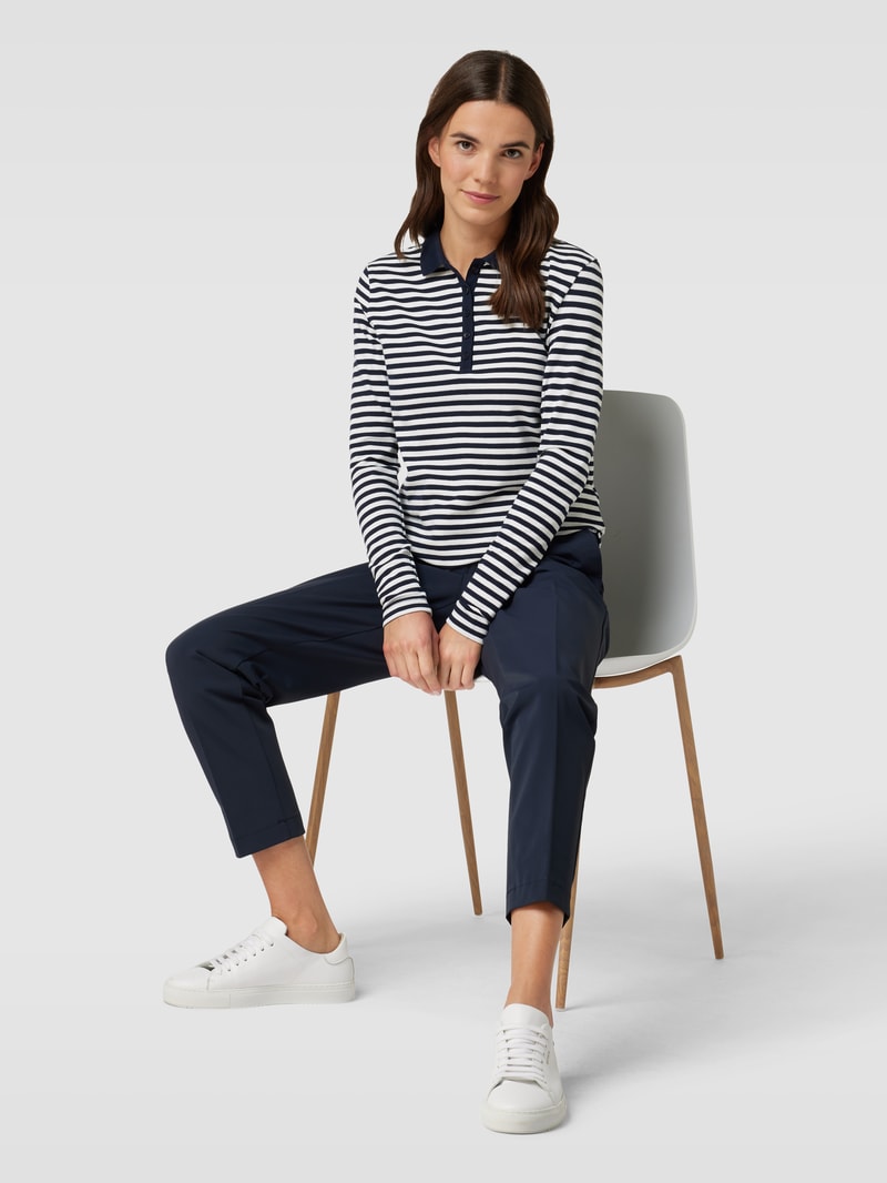 Longsleeve mit Streifenmuster in dunkelblau