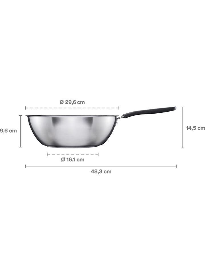 Fiskars Wokpfanne ''FF'' in Silber - Ø 28 cm günstig kaufen onesize