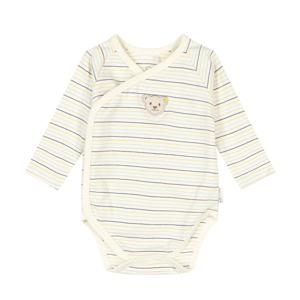 Wickelbody langarm, beige für Mädchen