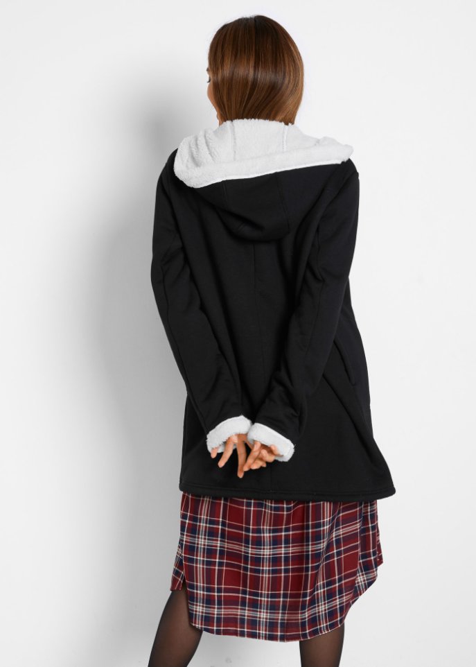 Sweatjacke mit Teddyfell