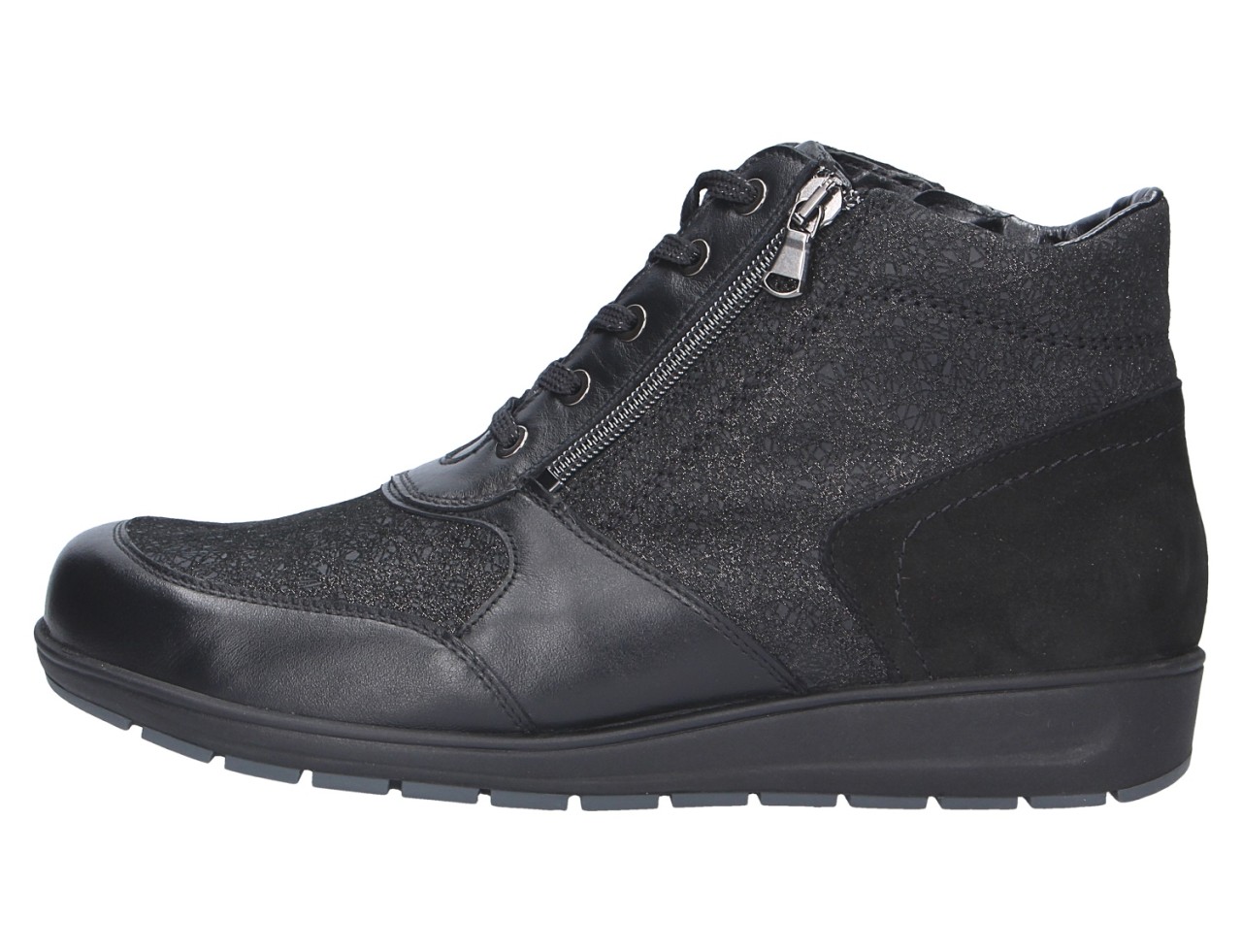 WALDLÄUFER Schnür-Stiefeletten schwarz
