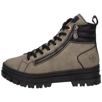 Rieker Schnür Boots in grün