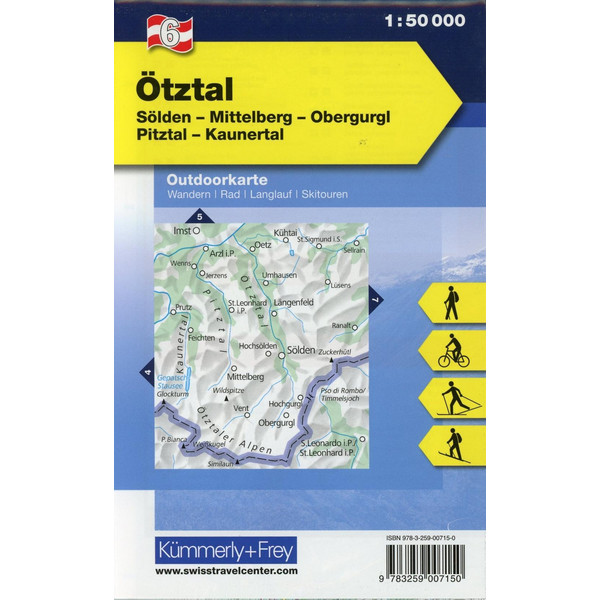KuF Österreich Outdoorkarte 06 Ötztal 1 : 50 000 - Wanderkarte
