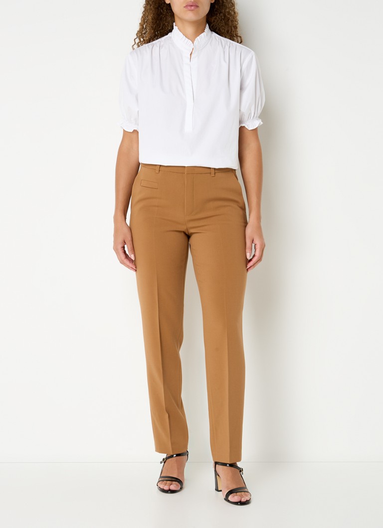 Pantaloni slim fit Rosner Mara cu talie înaltă și buzunare laterale