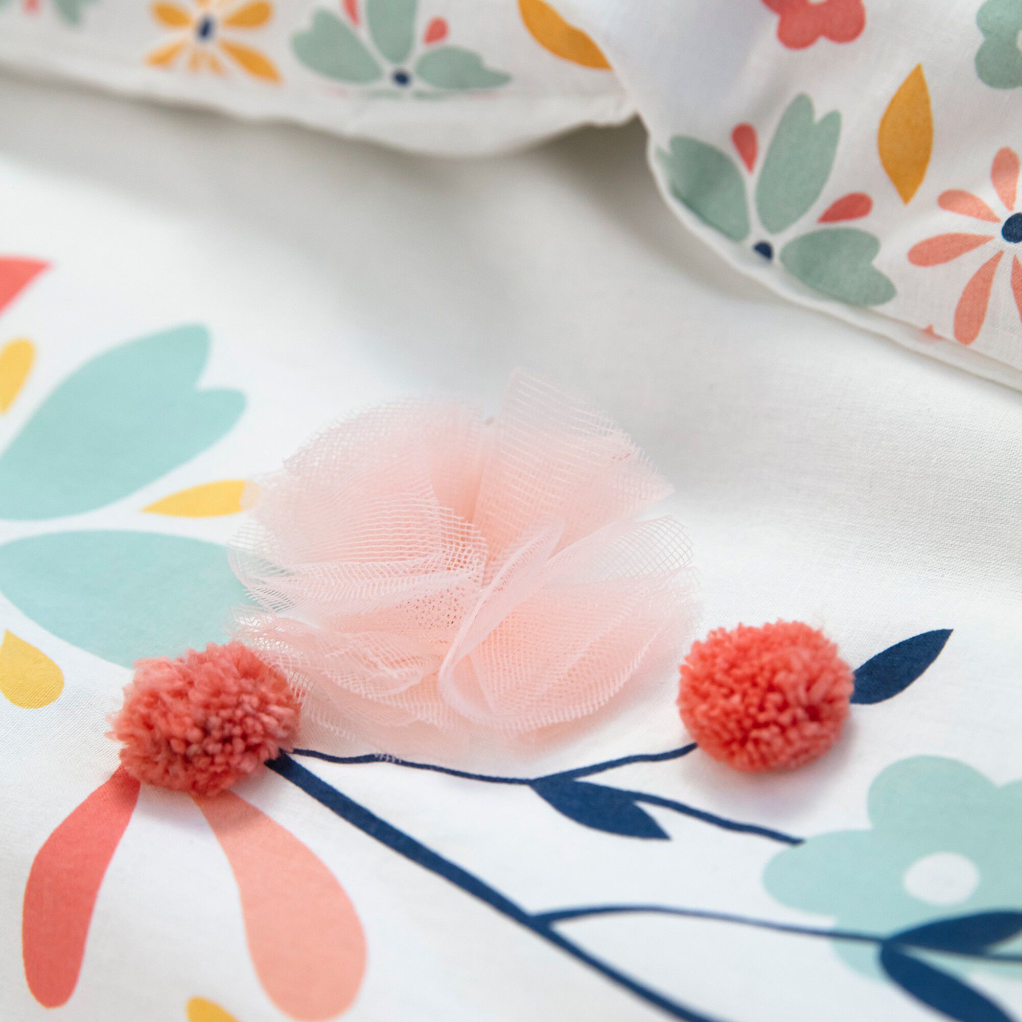 Parure de lit Hello fleurs tulle