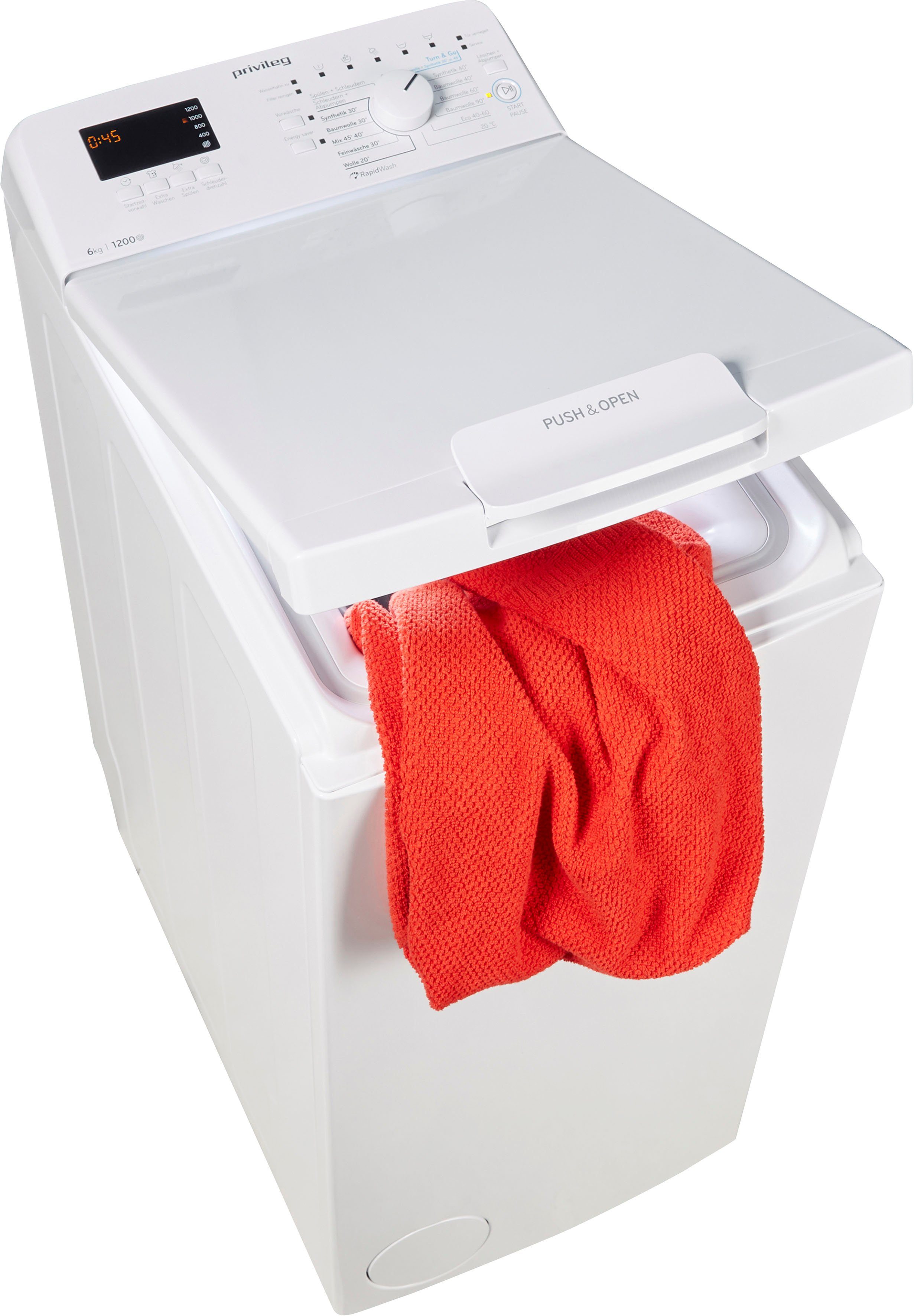Privileg Waschmaschine Toplader PWT C623 N, 6 kg, 1200 U/min, 50 Monate Herstellergarantie