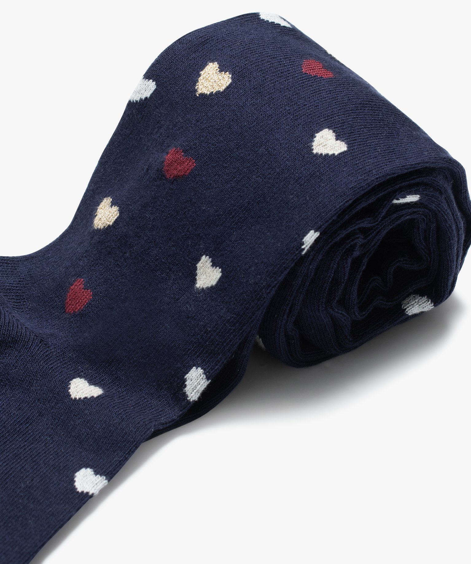 Collants chauds à motifs curs fille marine | GEMO