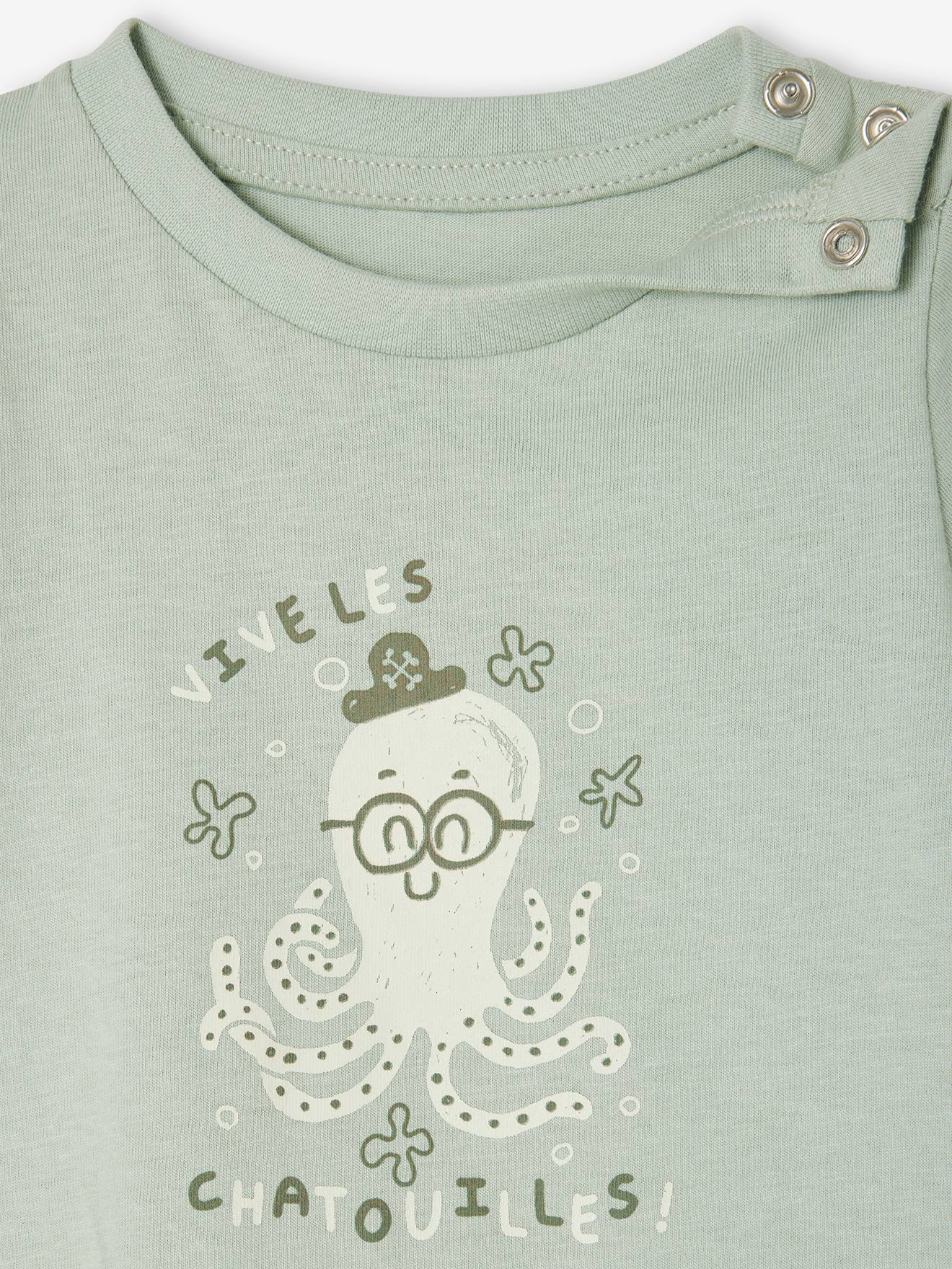 Vertbaudet Baby T-Shirt MINI TOTEM - wollweiß