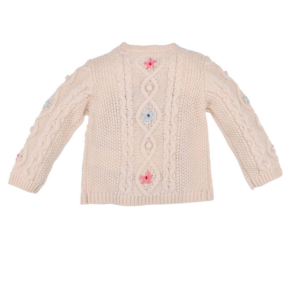 BONDI Trachtenstrickjacke BONDI Mädchen Strickjacke 'Alpenglück' mit Blumen