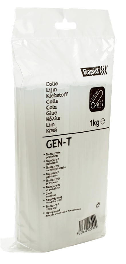 Cartuchos de cola universais profissionais Rapid 40302799 GEN-T de 12 mm