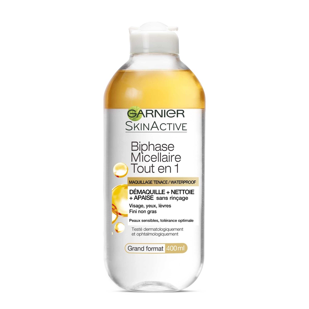 garnier SkinActive Biphase Micellaire Tout En 1 MaquillageWaterproof