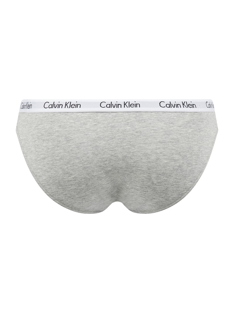 Slip mit Logo-Bund in silber meliert