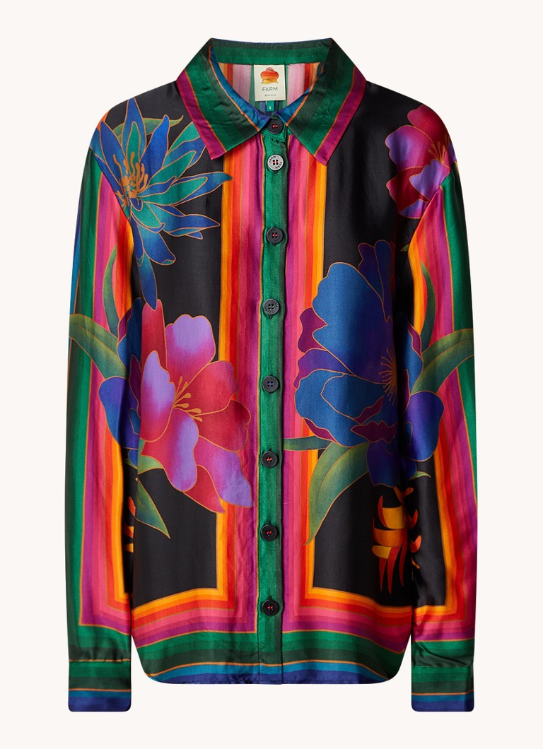 Farm Rio  Flower blouse met bloemenprint