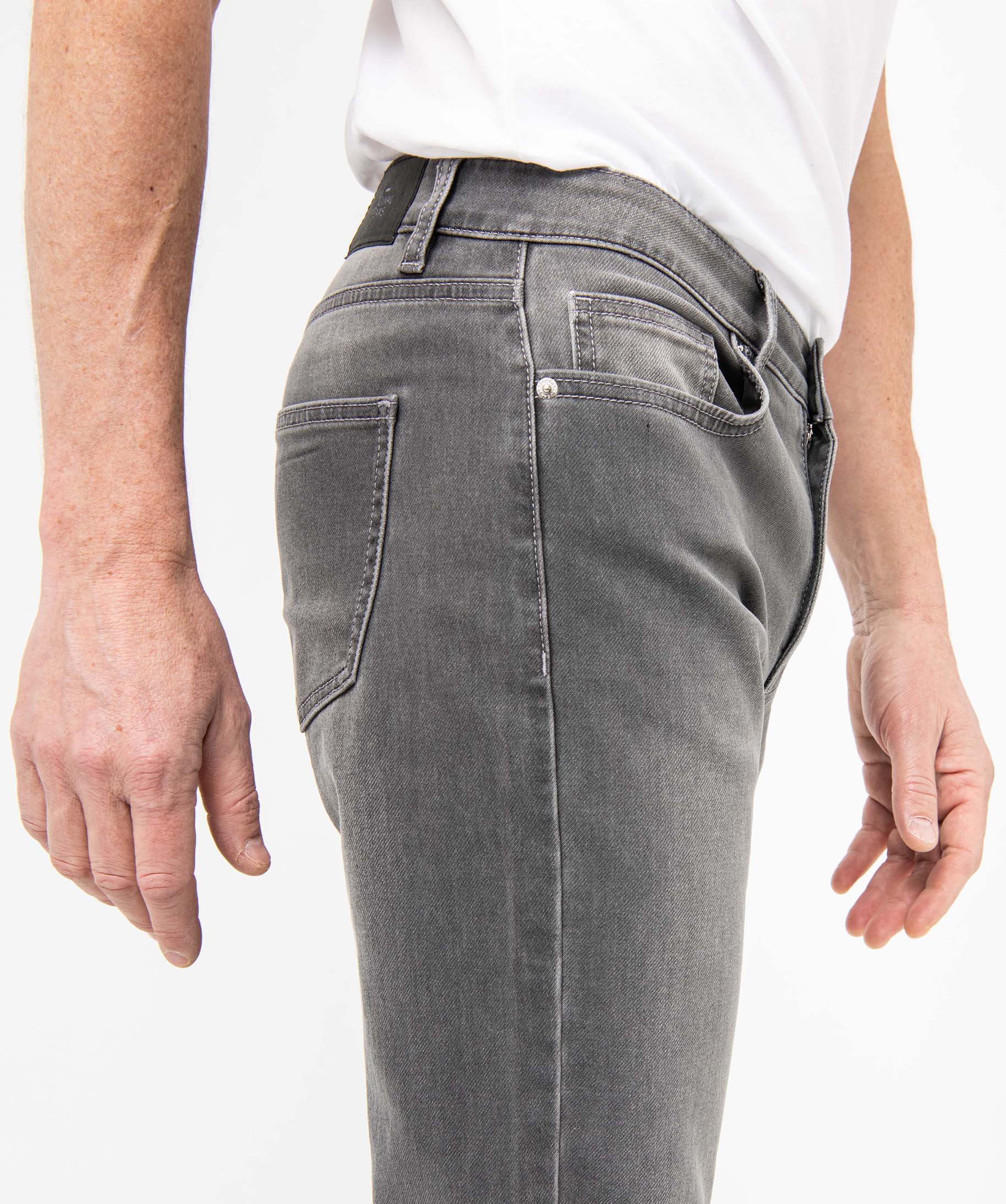Jean homme coupe Straight délavé gris clair | GEMO