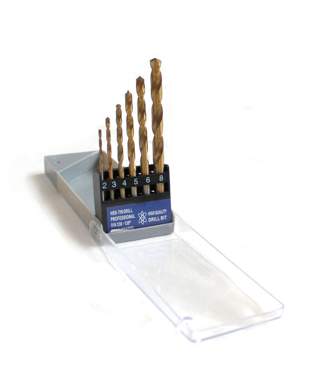 Vago-Tools Spiralbohrer HSS Set 6 tlg Set 2-8mm Metall TITAN