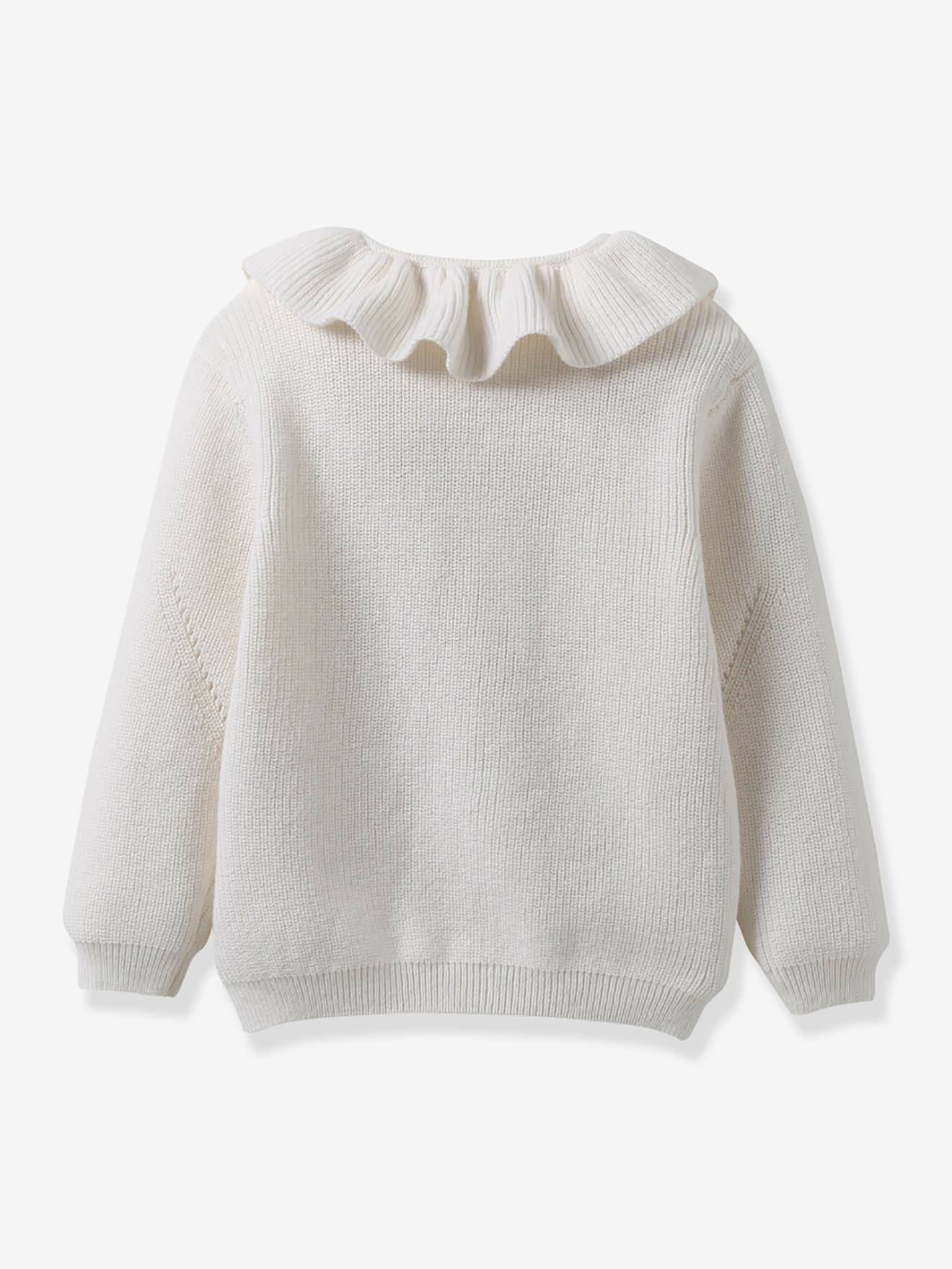 Cyrillus Baby Strickjacke CYRILLUS, Bio-Baumwolle/Wolle - wollweiß