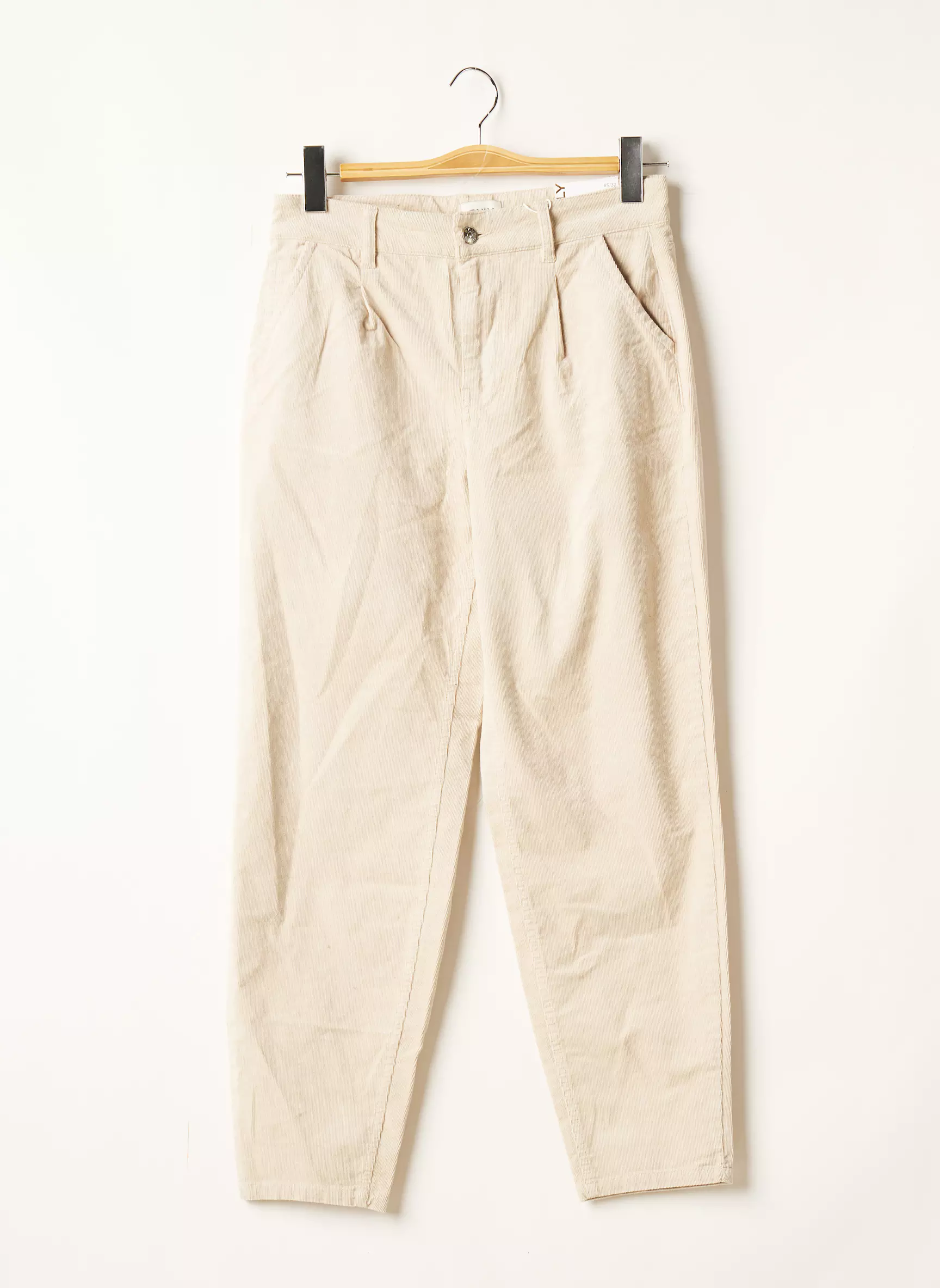 Only Pantalons Droits Femme couleur beige