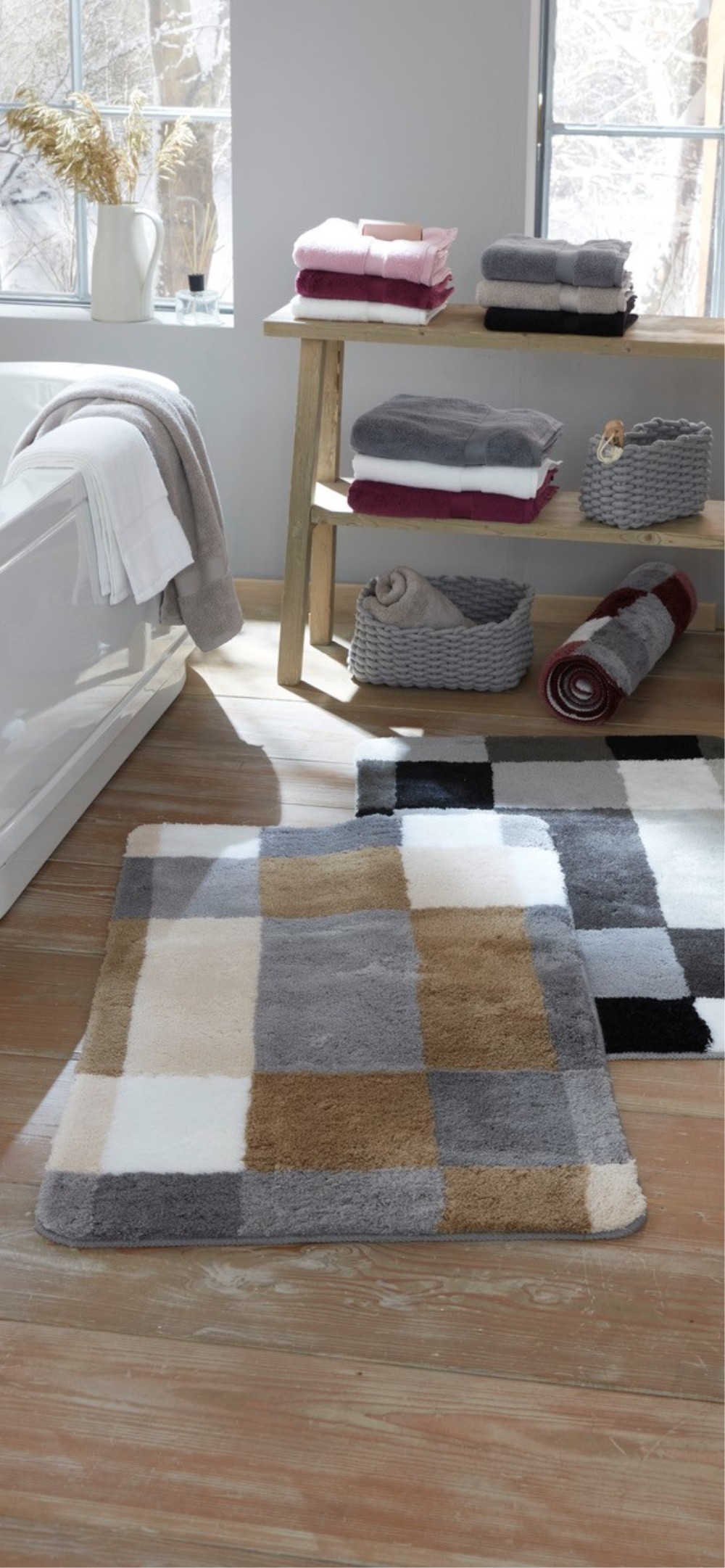 Badteppich Edge platin