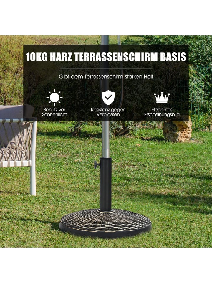 COSTWAY Sonnenschirmständer 38-48mm in Schwarz günstig kaufen onesize