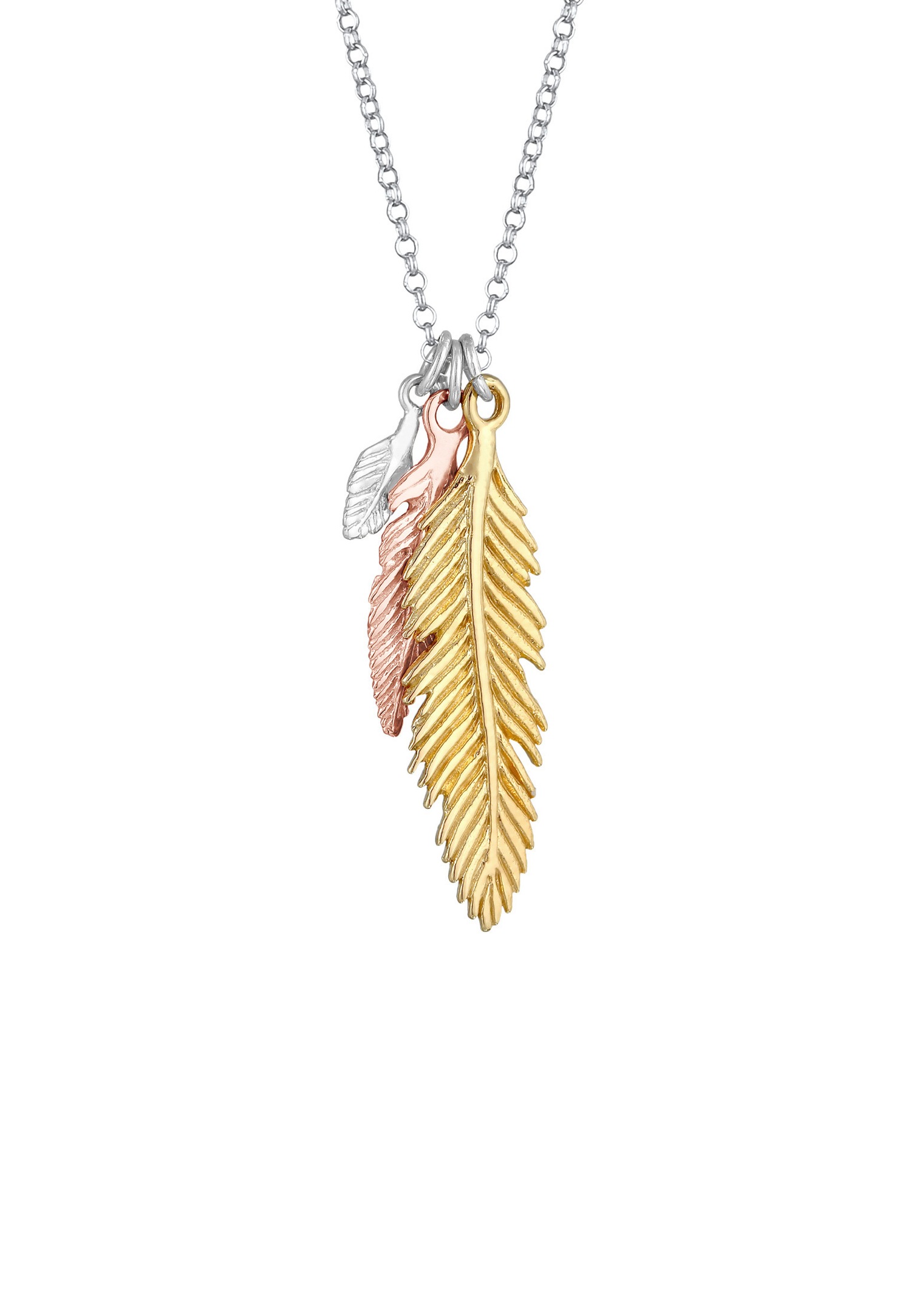 Piuma boho tricolore da donna Elli in argento sterling 925