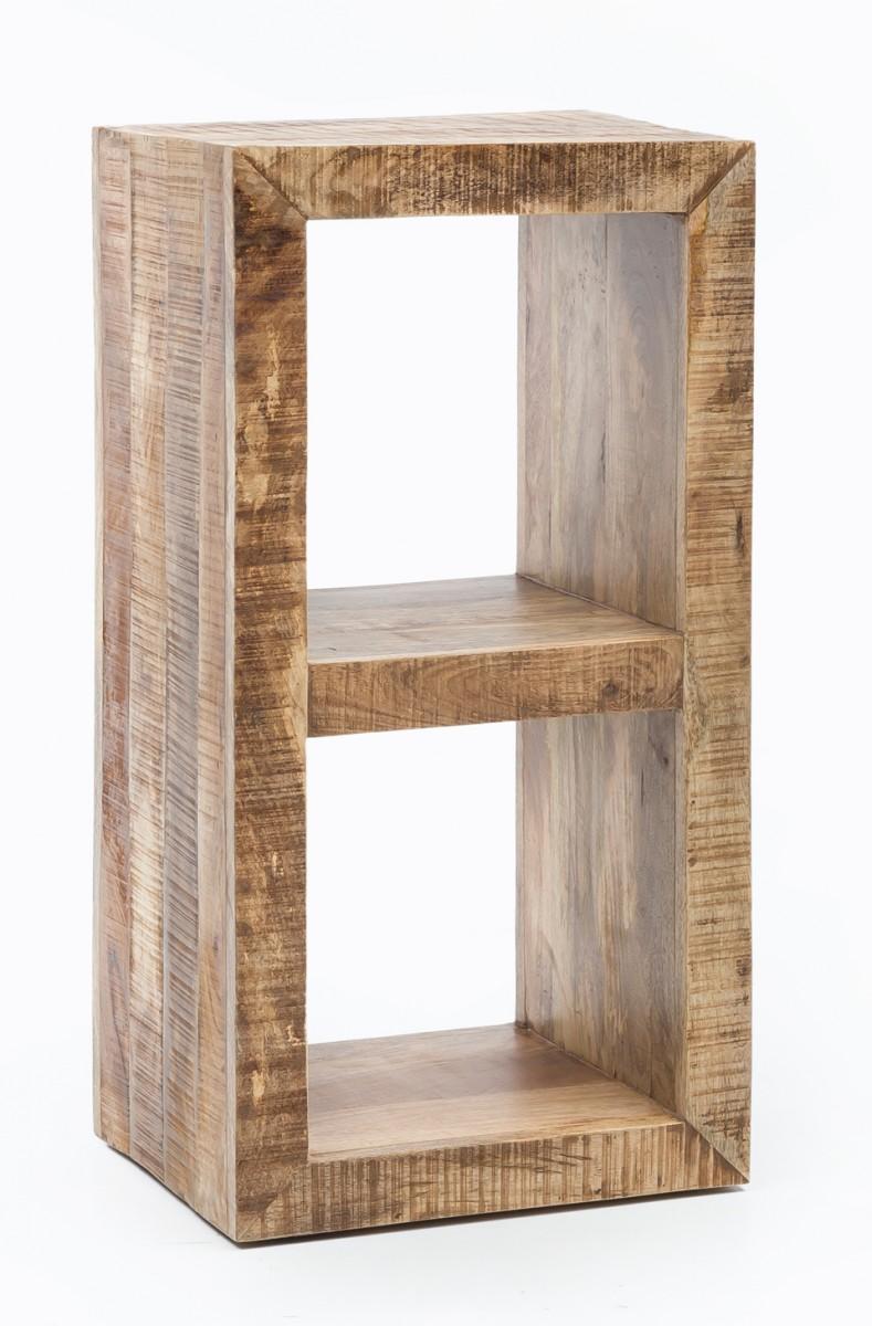 Wohnling Standregal RUSTICA Massivholz Mango 90 x 45 x 35 cm