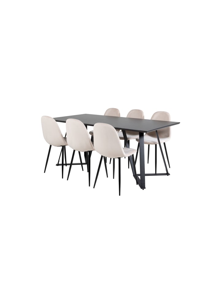 ebuy24 Essgruppe Marina 27 (7-teilig) Beige 90 x 180 cm günstig kaufen onesize